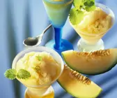 Melonen-Sektsorbet