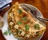 Kartoffelpfannkuchen mit Gemüsefüllung