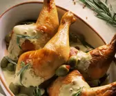 Hähnchen mit Sahnesauce