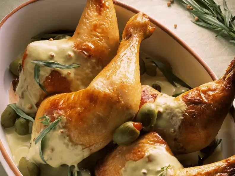 Hähnchen mit Sahnesauce