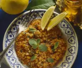 Rote Linsen mit Bulgur