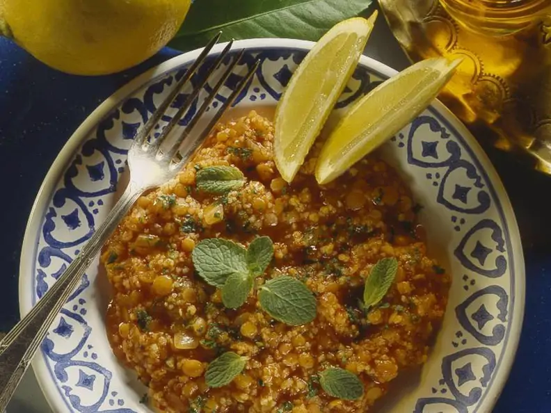 Rote Linsen mit Bulgur