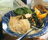 Gegrillte Scholle mit Spinat