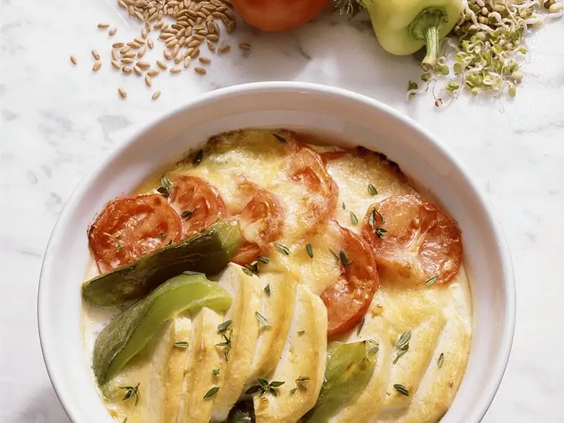 Tofu-Gemüsegratin