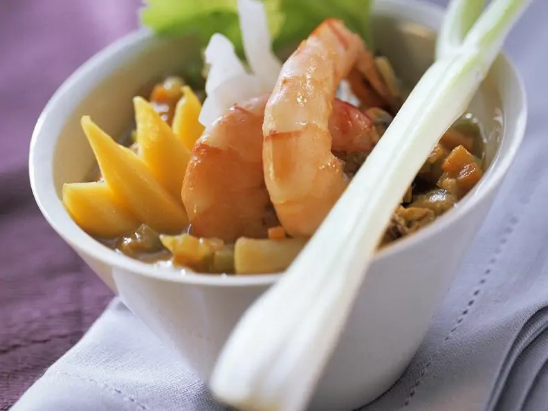 Fruchtiges Garnelencurry