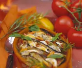 Auberginen-Eier-Auflauf mit Tomaten
