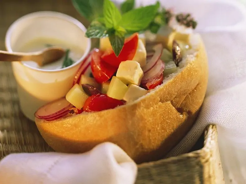 Griechisches Salatsandwich