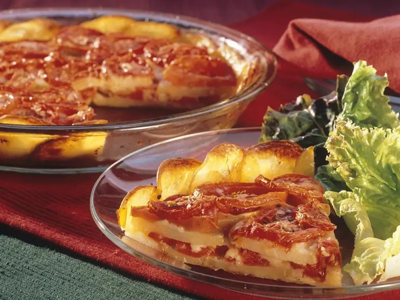Kartoffel-Tomatengratin