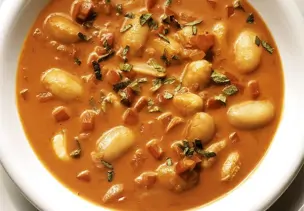Weiße Bohnensuppe