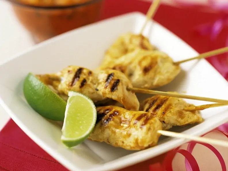 Hähnchensaté mit Limette