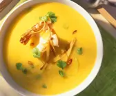 Asia-Kartoffelsuppe mit Shrimps