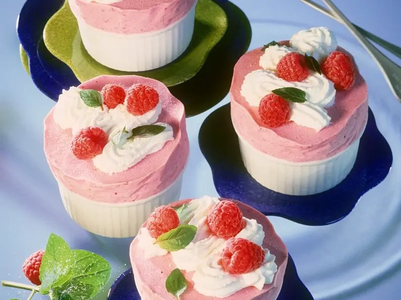 Geeistes Himbeersoufflé
