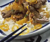 Rindfleisch-Orangengeschnetzeltes