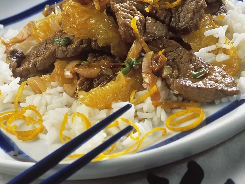 Rindfleisch-Orangengeschnetzeltes