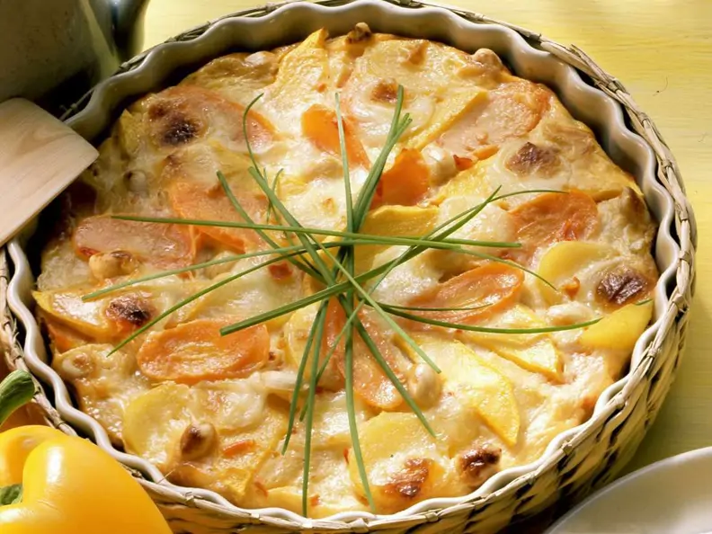 Kartoffelgratin mit Mango
