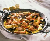 Paella mit Poularde