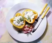 Paprika mit Quarkfüllung