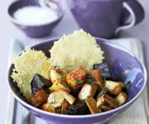 Wurzelgemüse mit Parmesanplätzchen