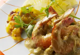 Shrimps-Ananas-Curry