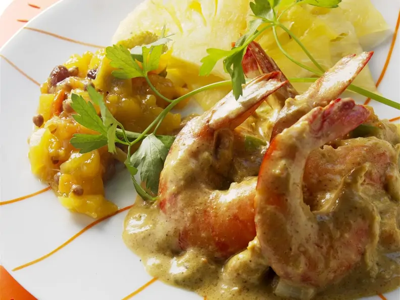 Shrimps-Ananas-Curry