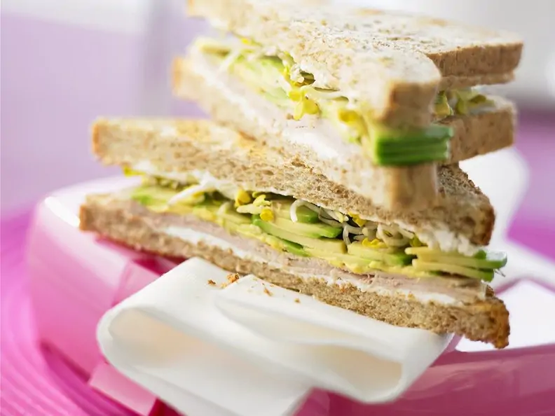 Avocado-Putensandwich