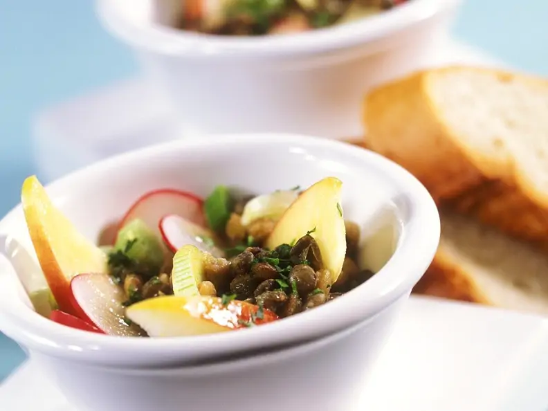 Lauwarmer Linsensalat