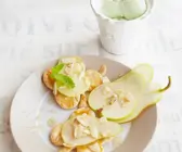Birne auf Blätterteig
