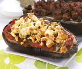Überbackene Aubergine mit Feta  