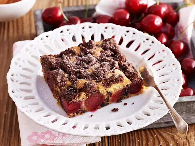 Kirschkuchen mit Schokostreusel