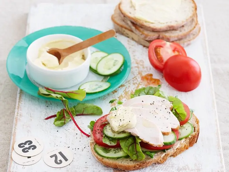 Brot mit Hähnchenbrust