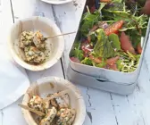 Tomatensalat mit Grapefruit und Pute