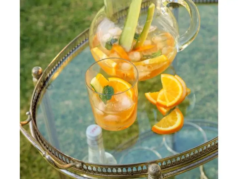 Bowle mit Gurke und Orange