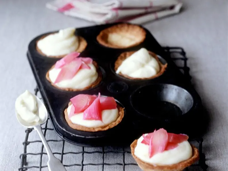 Tartelettes mit Rhabarber