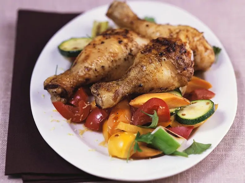 Chicken Wings mit Gemüse