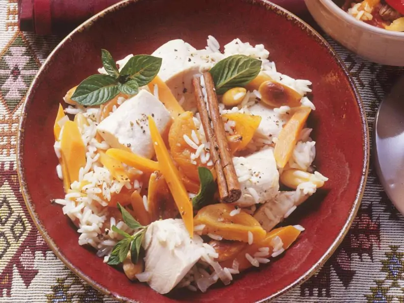 Reis mit Hühnchen