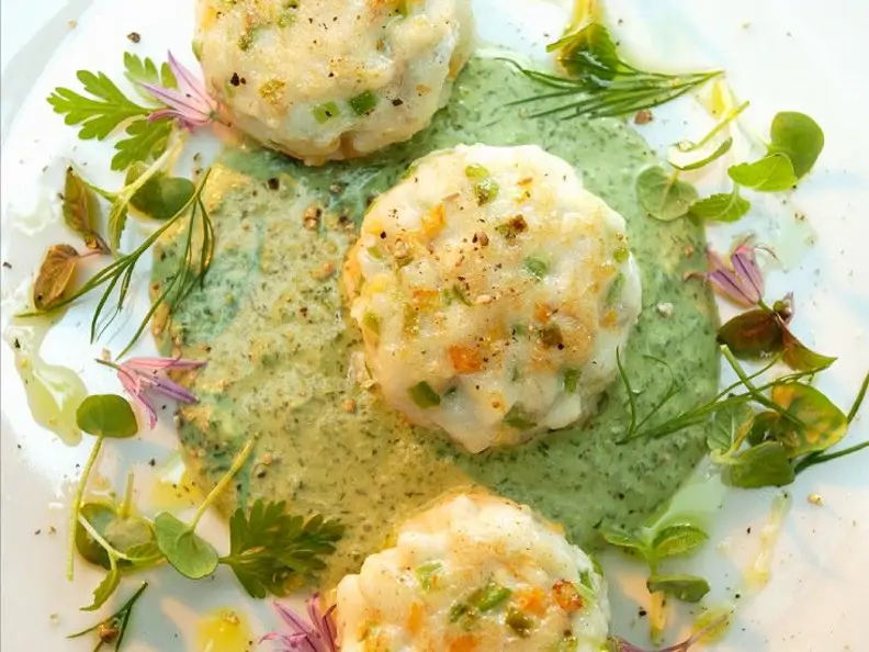 Fischbratlinge mit Kräutercreme