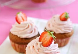 Schoko-Erdbeer-Cupcakes