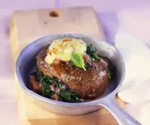 Gratiniertes Rindersteak