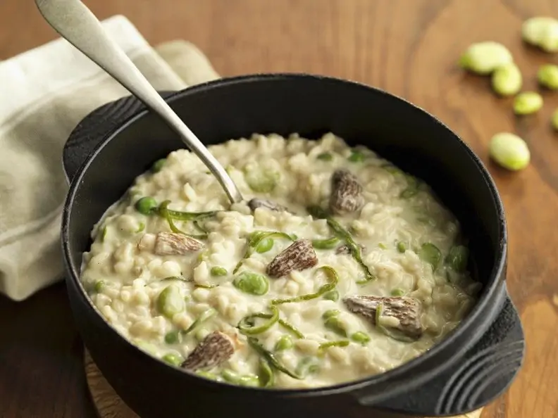 Bohnenrisotto mit Pilzen