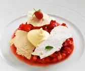 Zabaione mit Erdbeeren