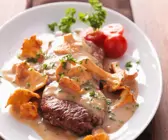 Rinderlende mit Pfifferlingrahmsauce