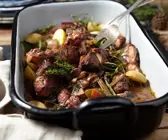 Coq au vin im Backofen