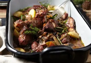 Coq au vin im Backofen