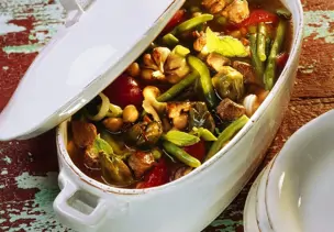 Lammragout mit Gemüse