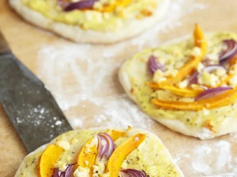 Kürbis-Flammkuchen