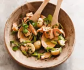 Kartoffelsalat mit Fisch