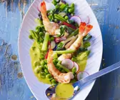 Bohnensalat mit Shrimps