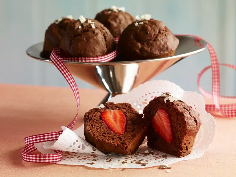 Schoko-Erdbeermuffins