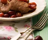 Rinderfilet mit Kirschen