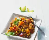 Mexikanische Reispfanne mit Hähnchen